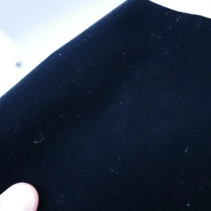 Velvet polyester with PSA bonding layer